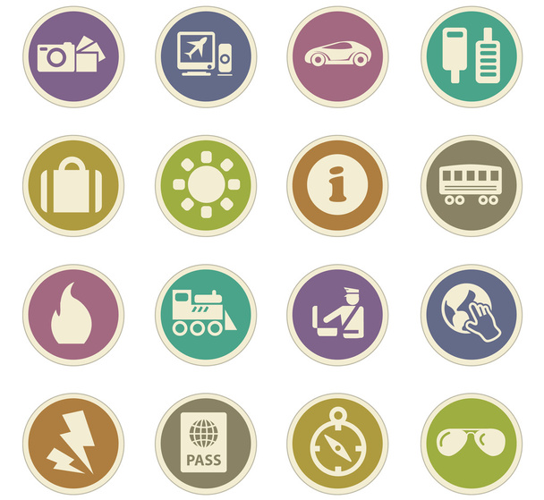 Travel icons set - Vecteur, image
