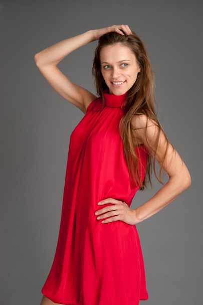 Woman in red dress - Fotografie, Obrázek