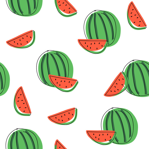 Watermelon seamless pattern. Vector illustration - Vektor, kép