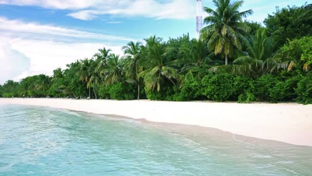 trópusi sziget homokos strand - Felvétel, videó