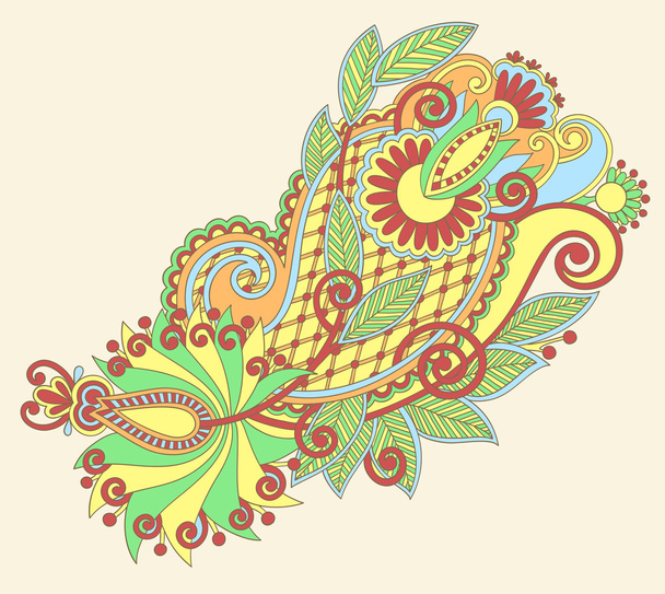 Original mano dibujar línea arte ornato flor diseño
 - Vector, imagen