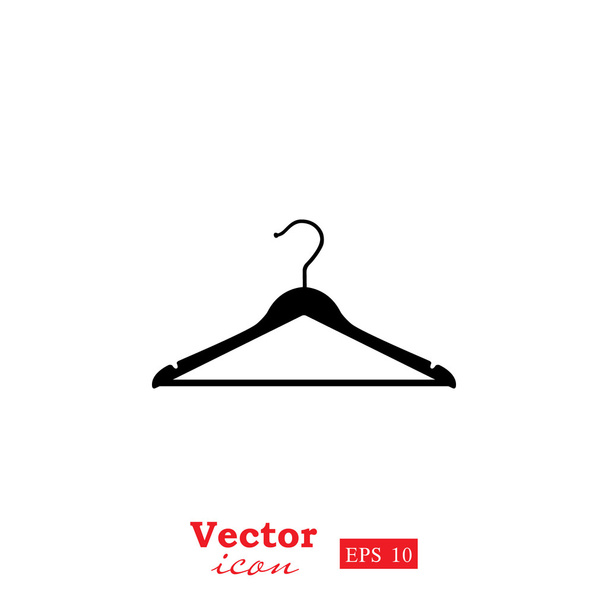 icono de percha de ropa vacía
 - Vector, imagen
