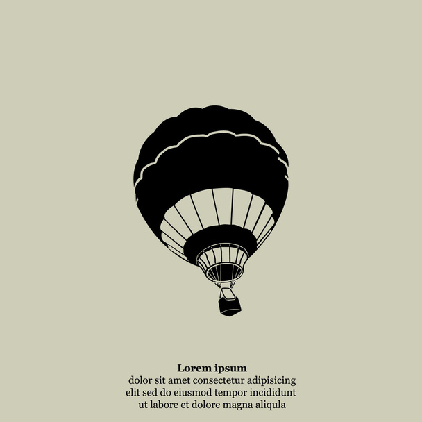 Ícone de balão de ar quente - Vetor, Imagem