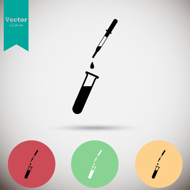 medical laboratory test icons set - Vector, Image