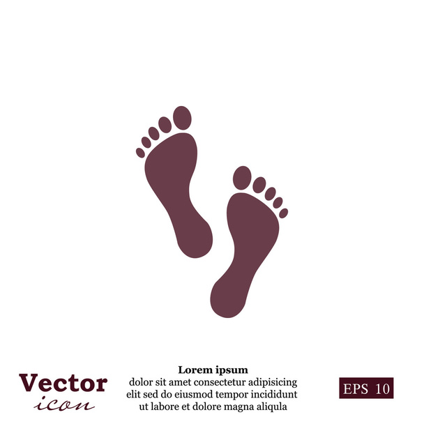 ícone de pegadas humanas
 - Vetor, Imagem