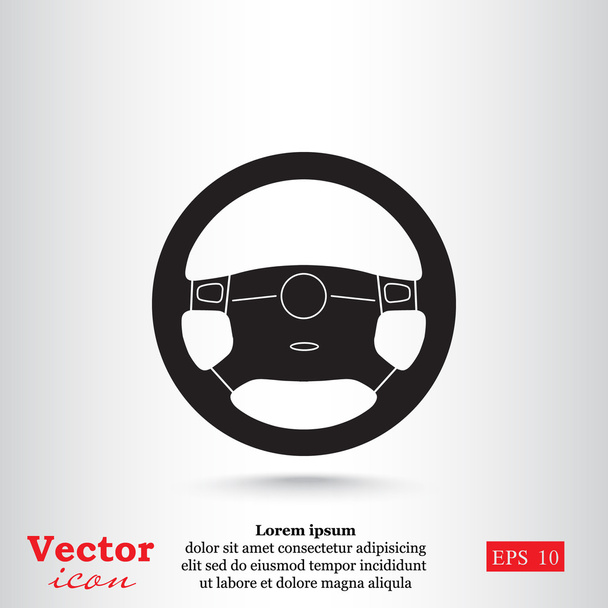 steering wheel icon - Vector, Image