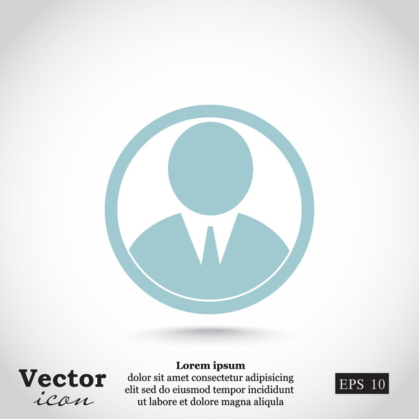 ikona avatar użytkownika biznesmen - Wektor, obraz