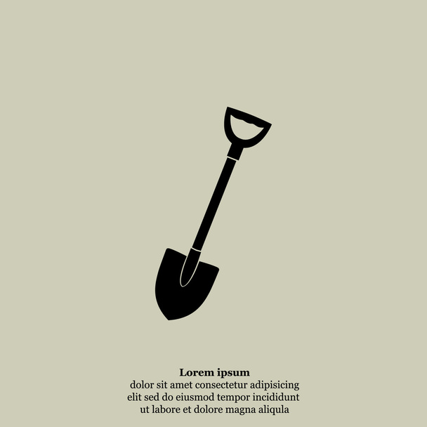 значок инструмента лопаты
 - Вектор,изображение
