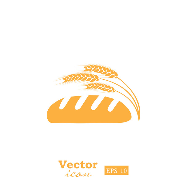 Значок хлеба и пшеницы
 - Вектор,изображение