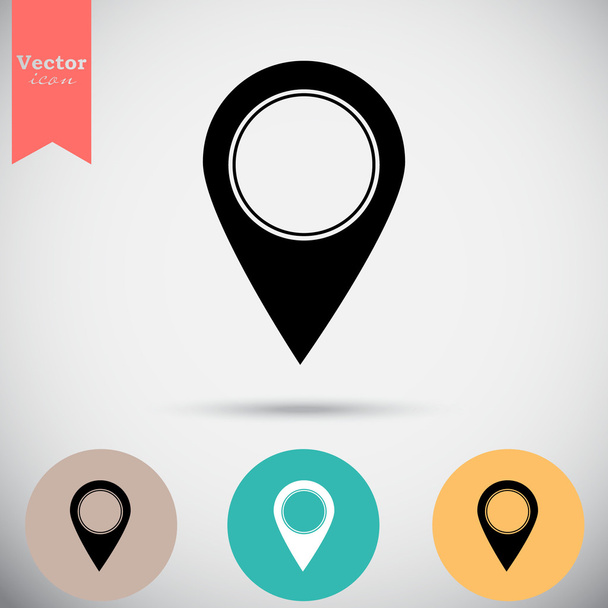 Mapa Pin Pointer icono
 - Vector, Imagen