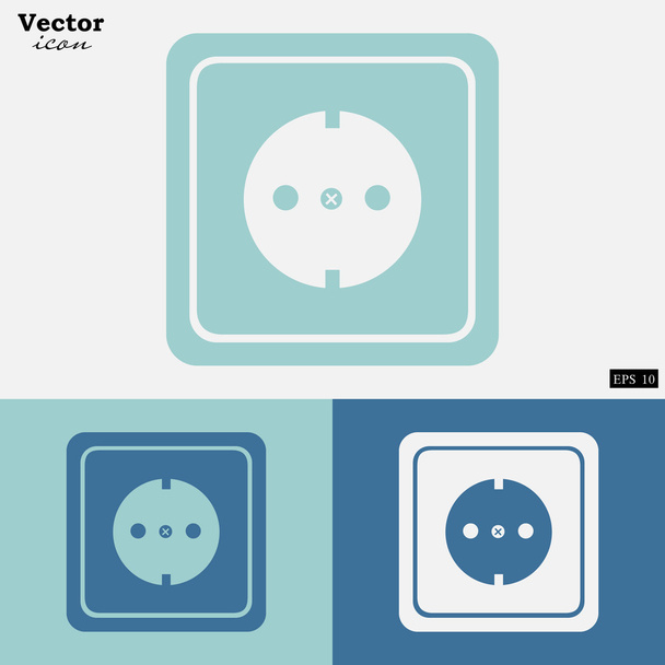 conjunto de iconos de toma de corriente eléctrica
 - Vector, imagen