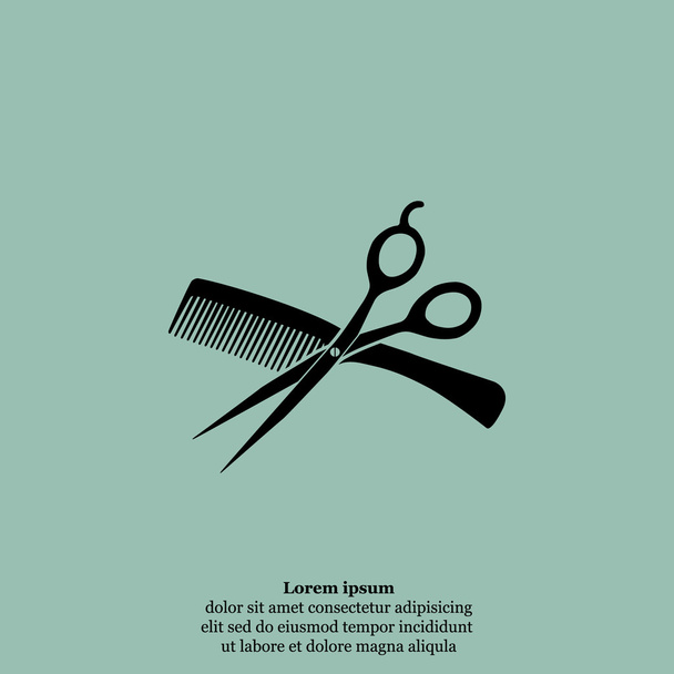 икона парикмахерской
 - Вектор,изображение