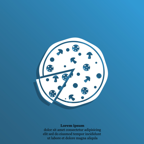 Italiaanse pizza pictogram - Vector, afbeelding