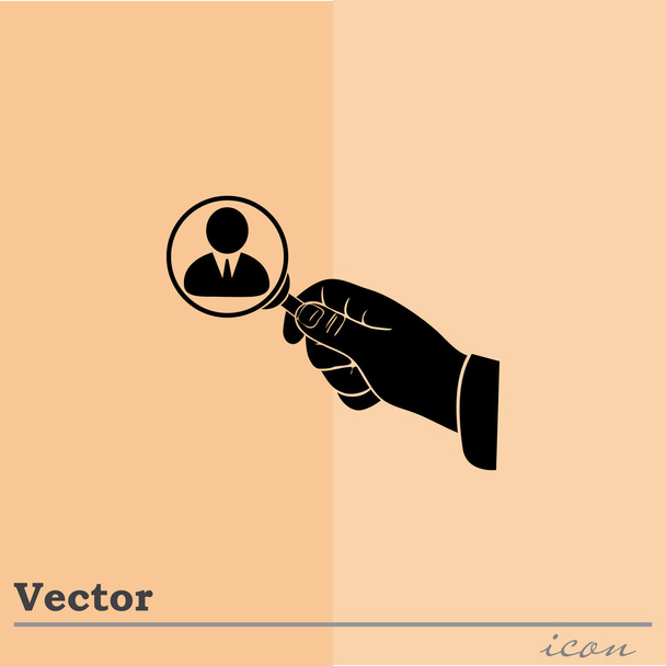 Mitarbeiter-Suchsymbol - Vektor, Bild