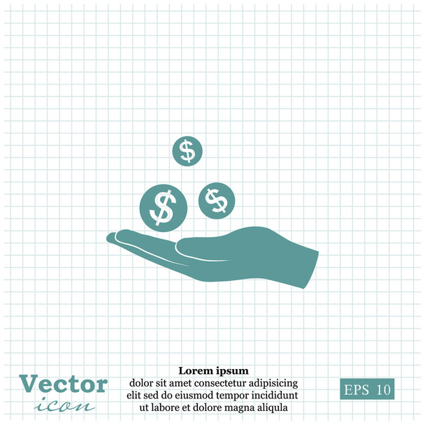 Geld in der Hand - Vektor, Bild