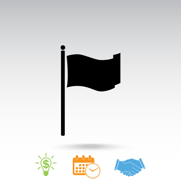 bandiera sull'icona del palo
 - Vettoriali, immagini