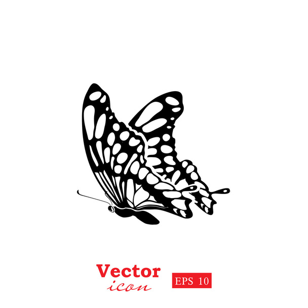 Ícone de borboleta voadora
 - Vetor, Imagem