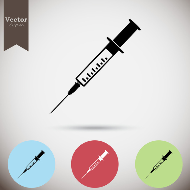 jeringa médica, icono de vacunación
 - Vector, imagen