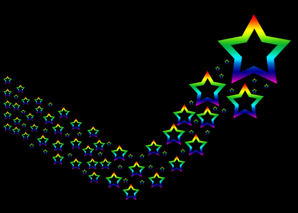 An abstract rainbow star illustration - Photo, Image