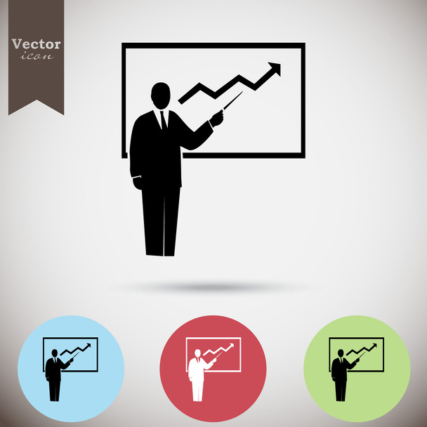 business presentation icons set - Vector, Image