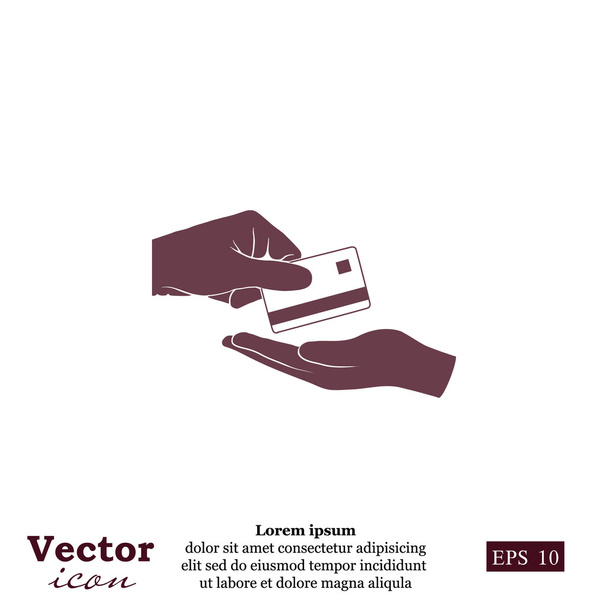 tarjeta de crédito icono de pago - Vector, Imagen