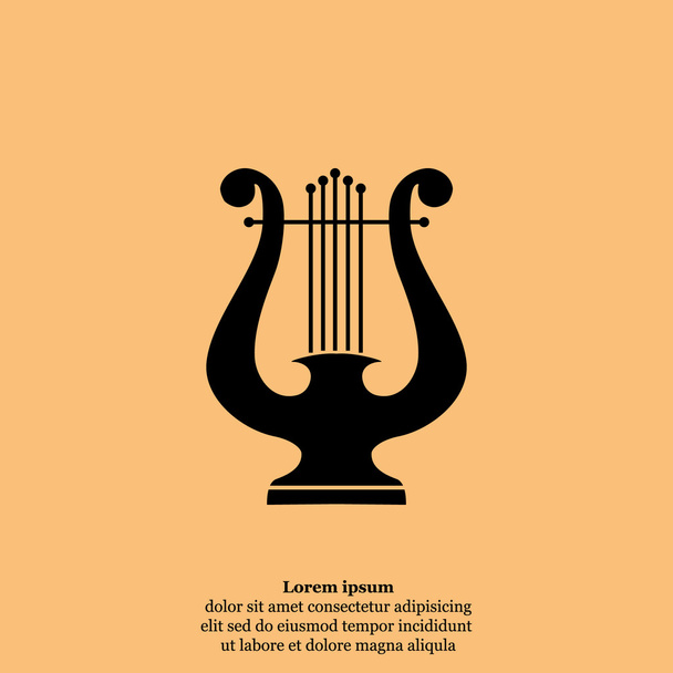 icona strumento di musica lira
 - Vettoriali, immagini
