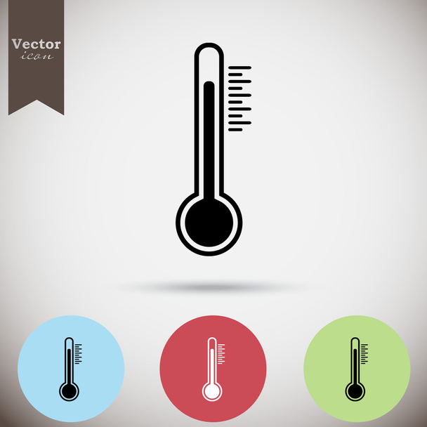 Lämpötila, lämpömittarin kuvake
 - Vektori, kuva