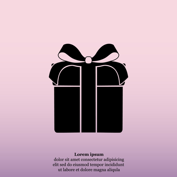 Geschenkbox-Symbol - Vektor, Bild