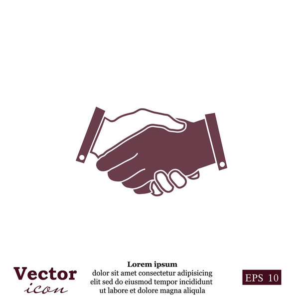 zakelijke handdruk pictogram - Vector, afbeelding