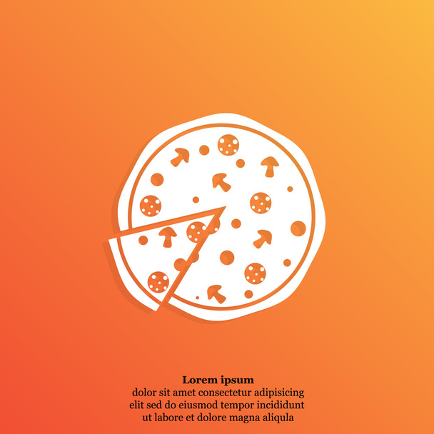 イタリアのピザのアイコン - ベクター画像