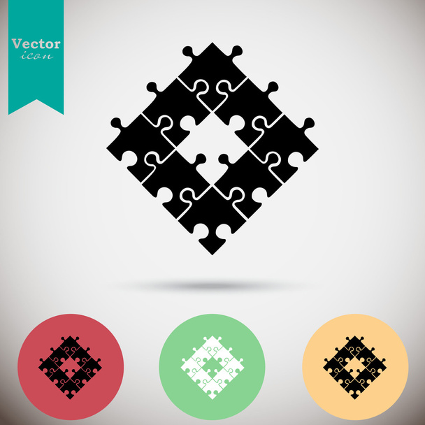 ikona kousky puzzle - Vektor, obrázek