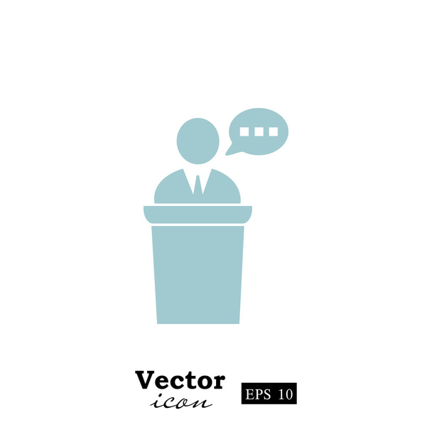 Řečník na ikoně rostrum - Vektor, obrázek