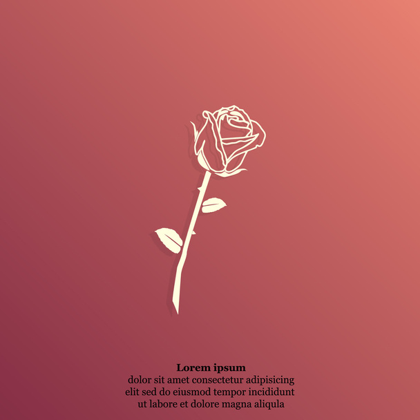バラの花のアイコン - ベクター画像