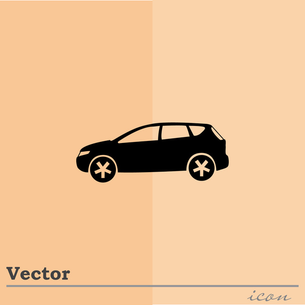 ikona samochodu nowoczesne suv - Wektor, obraz