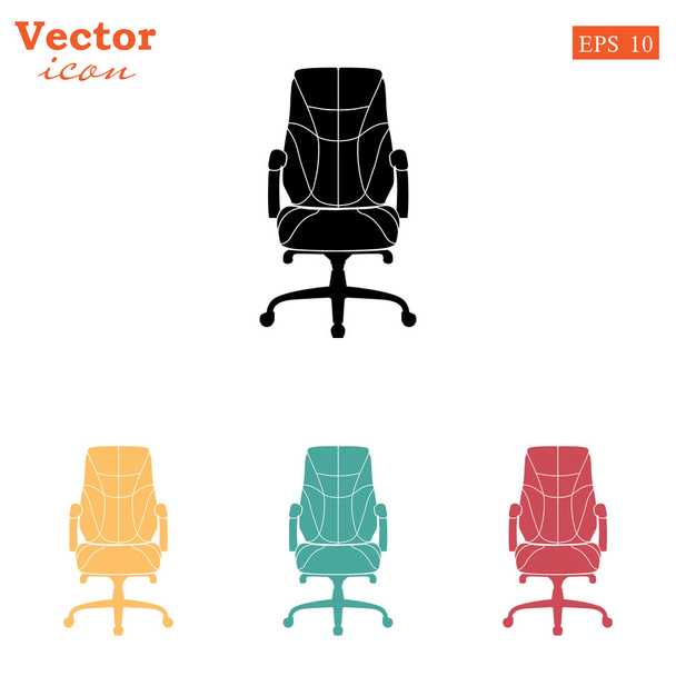 office armchair icon - Vector, Image