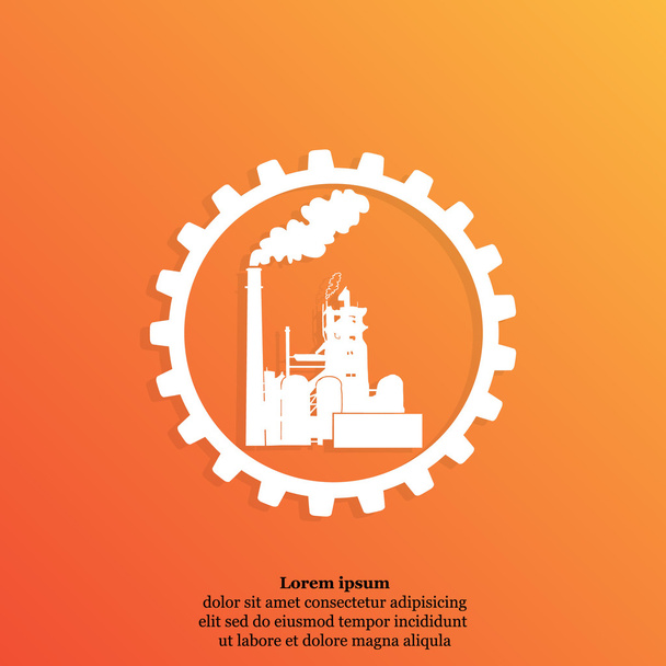 Endüstriyel fabrika simgesi - Vector, afbeelding