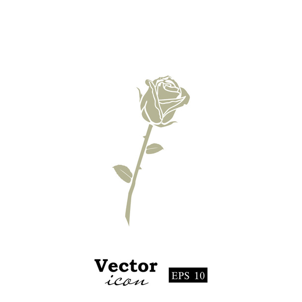 roos bloem pictogram - Vector, afbeelding