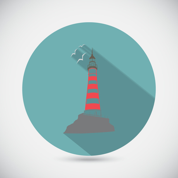 nautisches Leuchtturm-Symbol - Vektor, Bild