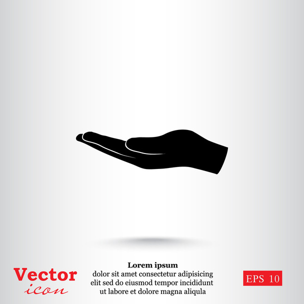 порожня піктограма руки
 - Вектор, зображення