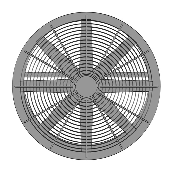 2D мультяшна ілюстрація великого вентилятора
 - Фото, зображення