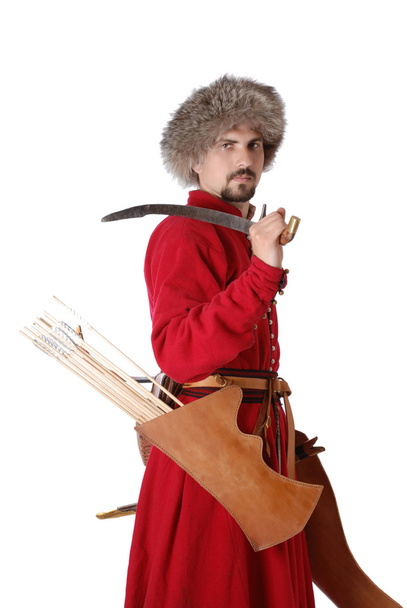 Татарский воин с непокрытой саблей
. - Фото, изображение