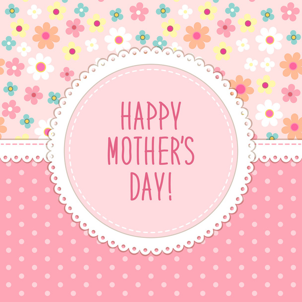 Cute Mothers Day card - Vector, Image