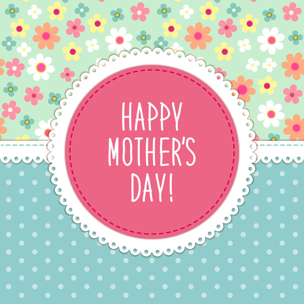 Cute Mothers Day card - Vecteur, image