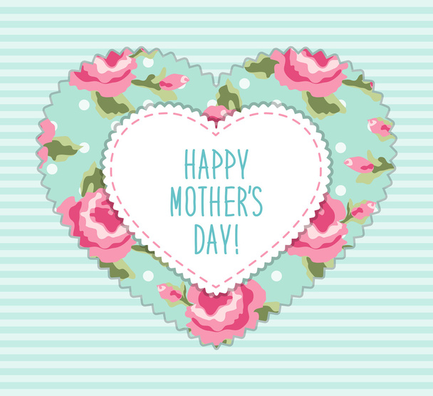 Cute Mothers Day card - Вектор,изображение