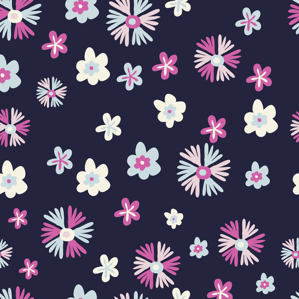 doodle flowers background - Vektor, obrázek