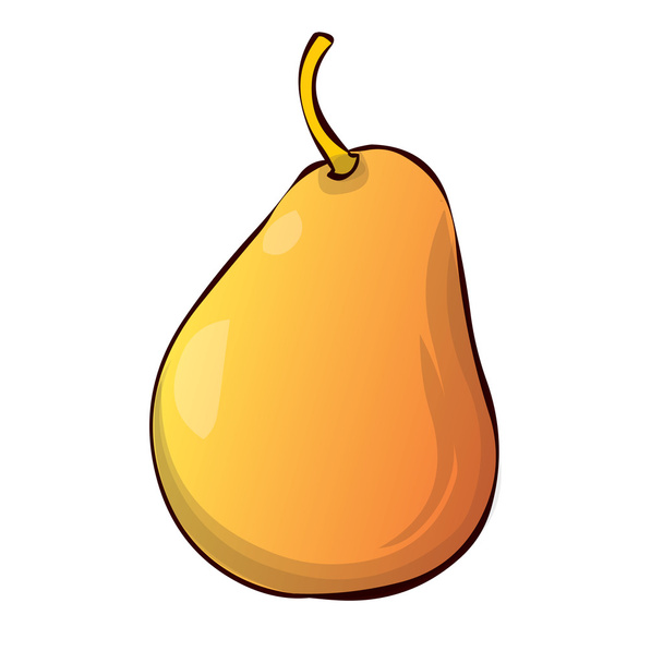  Juicy ripe pear - Vetor, Imagem