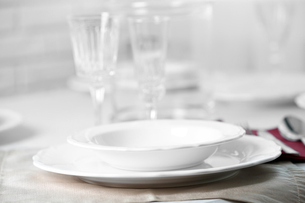 Table set at restaurant - Foto, immagini