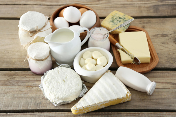 Set of fresh dairy products  - Photo, image