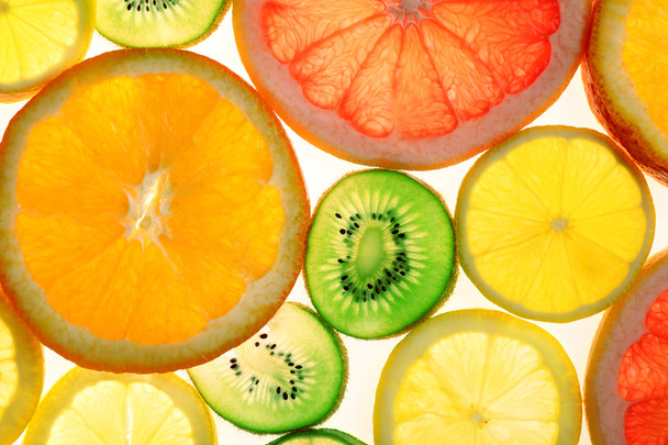 Fresh sliced citrus  - Foto, afbeelding