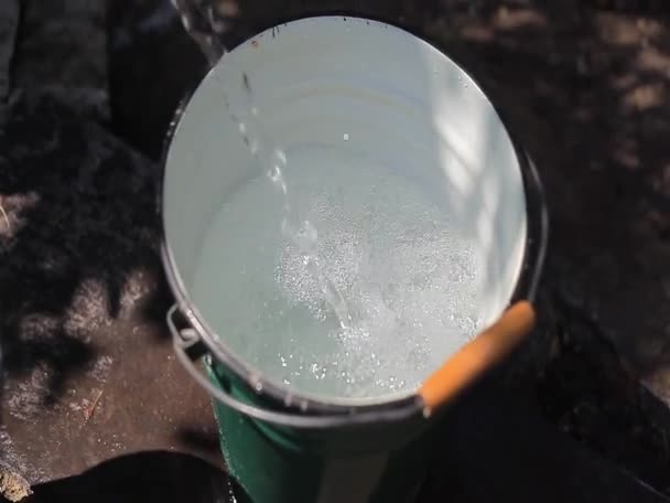 kryształ wody płynącej do kibla - Materiał filmowy, wideo